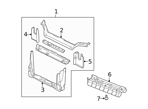 Radiator Support for 2007 Chevrolet Uplander #0