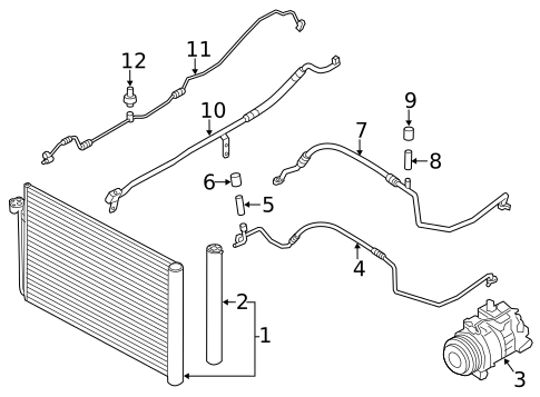 Condenser, Compressor & Lines for 2015 BMW 528i #0