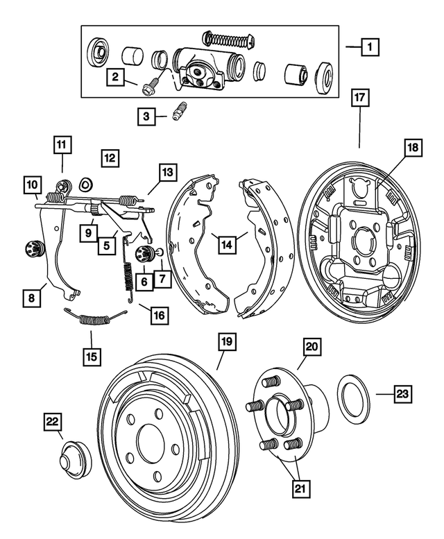 5018209AA - : Drum Shoe And Lining Kit for Mopar Image