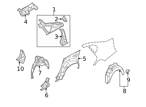 Inner Structure for 2010 INFINITI M45 #0
