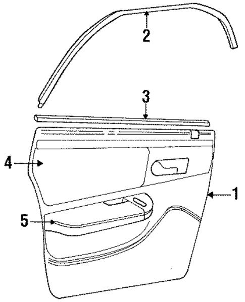 Interior Trim - Rear Door for 1995 Chrysler New Yorker #0