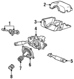 F4CZ5822050C - Steering: Cylinder &amp; Keys for Ford: Escort | Mercury: Tracer Image