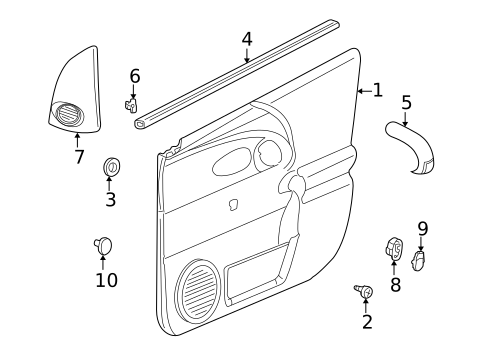 Interior Trim - Front Door for 2005 Saturn Vue #0