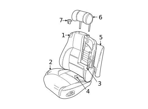 Front Seat Components for 2001 Jaguar XJR #1