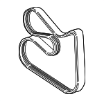 11287636379 - Cooling System: Alternator Belt for BMW Image