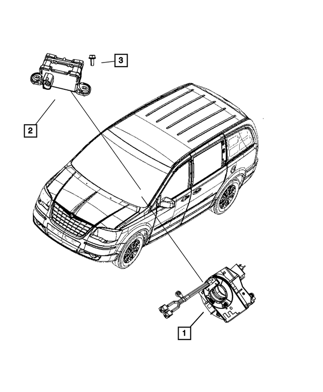 56046241AC - Electrical: Steering Angle/clockspring Assembly Sensor for Mopar Image