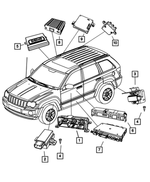 68235713AB - Electrical: Transfer Case Control Module for Jeep: Commander, Grand Cherokee Image
