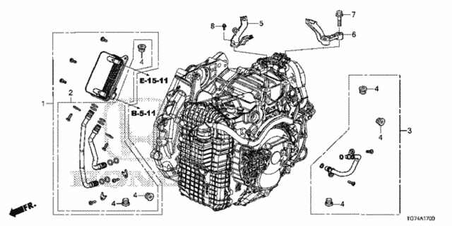 AT Oil Cooler - Pipes (9AT) for 2019 Honda Pilot #0