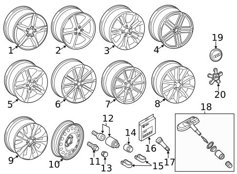 Wheels for 2009 Audi A4 Quattro #1