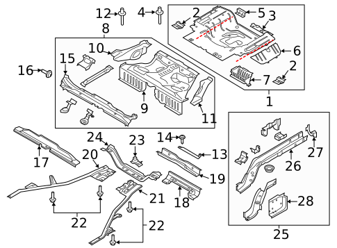 Rear Floor & Rails for 2018 Ford Mustang #0