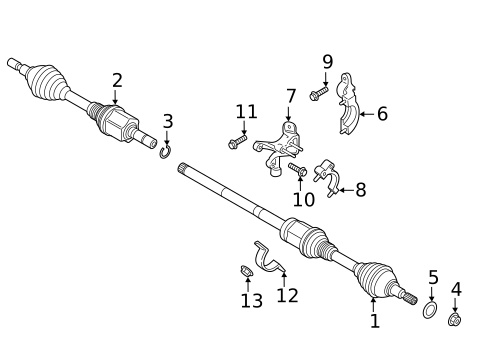 Drive Axles for 2018 Lincoln MKZ #0