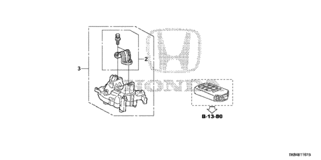Key Cylinder Components (Smart) for 2015 Honda Odyssey #0