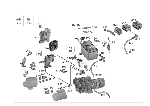 Battery, Starter/Alternator Cable for 2014 Mercedes-Benz SLK55 AMG #0
