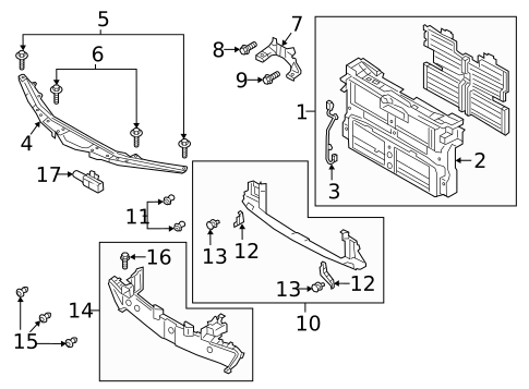 Radiator Support for 2025 Mazda 3 #1