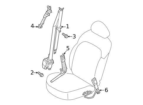 Seat Belt for 2022 Kia Seltos #0