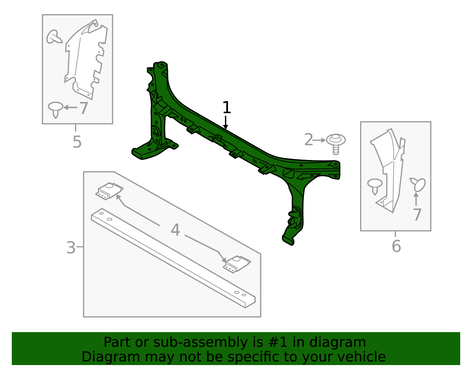 LL7Z-16138-B - Radiator Support Panel 2018-2024 Lincoln Navigator