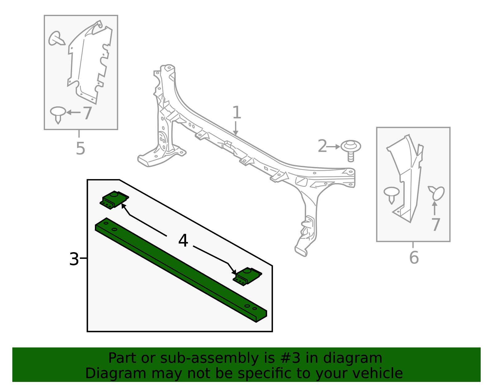 FL3Z-16139-A - Lower Tie Bar 2015-2026 Ford | Ford Parts Direct