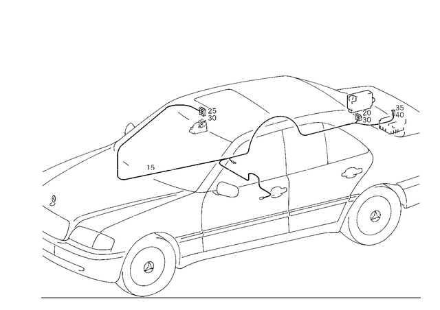 2025404408 - Electrical System: Wiring Harness for Mercedes-Benz: C220, C230, C280, C43 AMG Image image