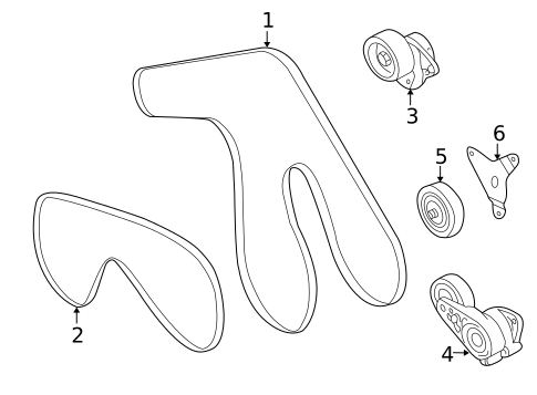 Belts & Pulleys for 2010 INFINITI M45 #0