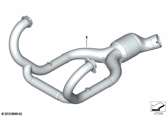18518561883 - Exhausts &amp; Performance: Exhaust Manifold, Chrome-Plated -  for BMW-Motorrad Image