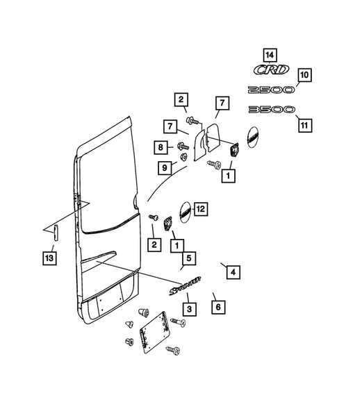 Nameplates for 2009 Dodge Sprinter 3500 #0