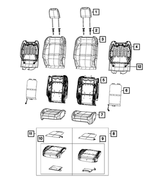 68281995AE - Interior Trim: Front Seat Back Foam, Left for Jeep: Gladiator, Wrangler Image