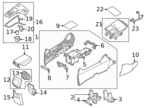 Center Console for 2023 Kia Sportage #0