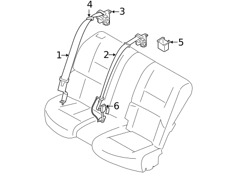 Seat Belt for 2010 INFINITI M45 #0