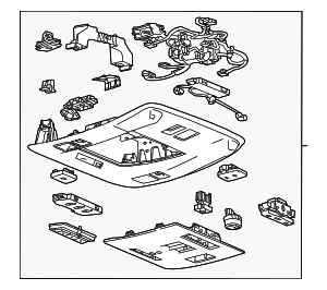 84456905 - : Part# 84456905 Roof Console for Cadillac: Escalade | Chevrolet: Tahoe | GMC: Yukon Image