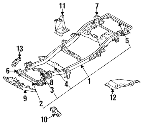 Frame & Components for 2000 Isuzu Trooper #0