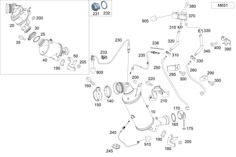 Exhaust System on 4-Cylinder Diesel Vehicles for 2014 Mercedes-Benz E250 #0