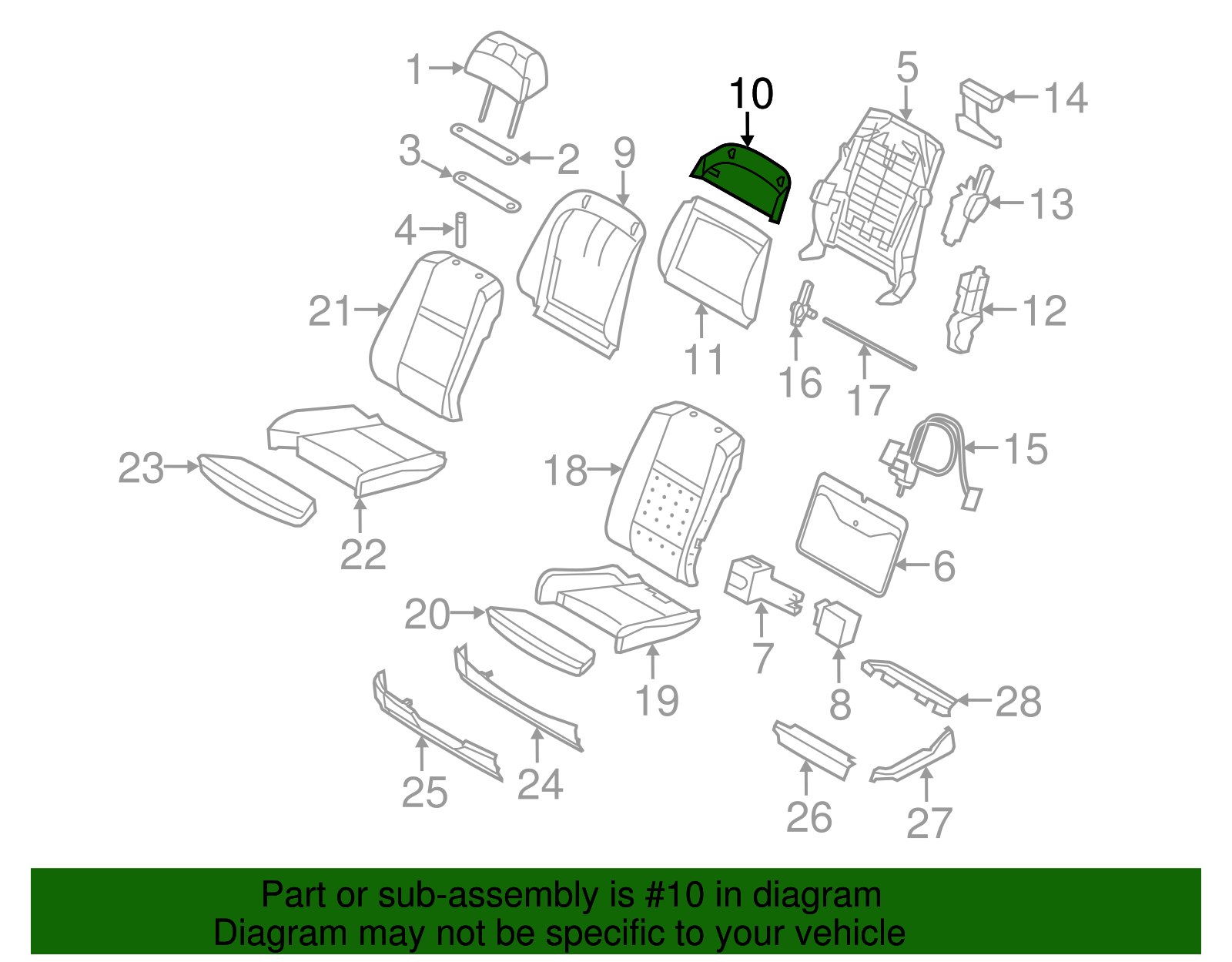 Seat Back Panel - BMW (52-10-7-232-942)
