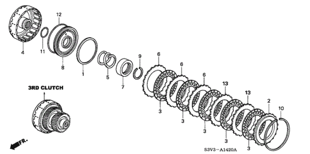 AT Clutch (3rd) ('03-'06) for 2005 Acura MDX #0
