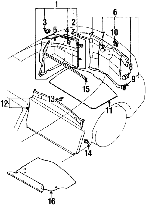 Interior Trim - Rear Body for 1996 Mitsubishi Eclipse #0