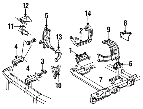 Engine & Trans Mounting for 1993 Pontiac Grand Prix #0