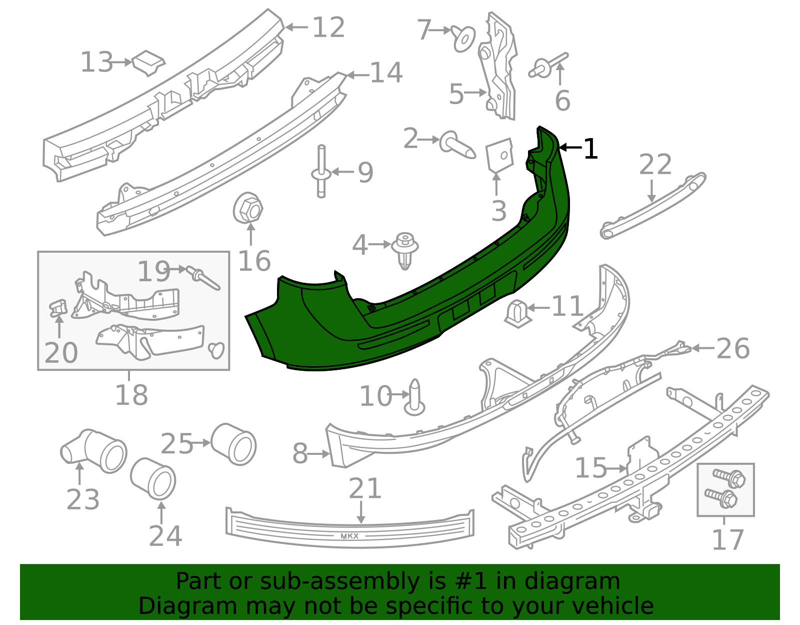 BA1Z-17810-BPTM - Extension Bumper Bar Side 2011-2015 Lincoln MKX BA1Z-17810-BPTM - Extension Bumper Bar Side 2011-2015 Lincoln MKX