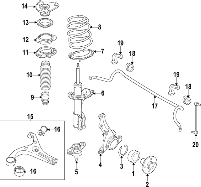 546613Q110 - : Suspension Strut for Hyundai Image