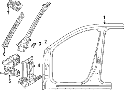 Hinge Pillar for 2025 Mazda CX-70 #0