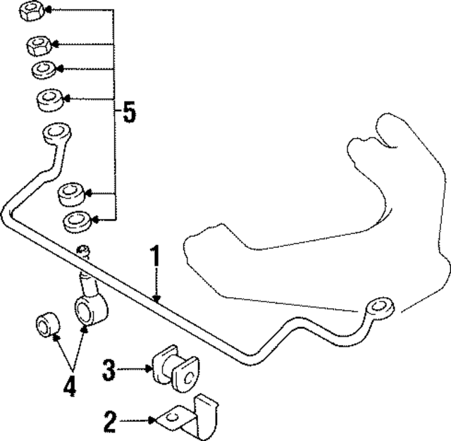 MR150094 - : Stabilizer Bar Bushing for Mitsubishi Image