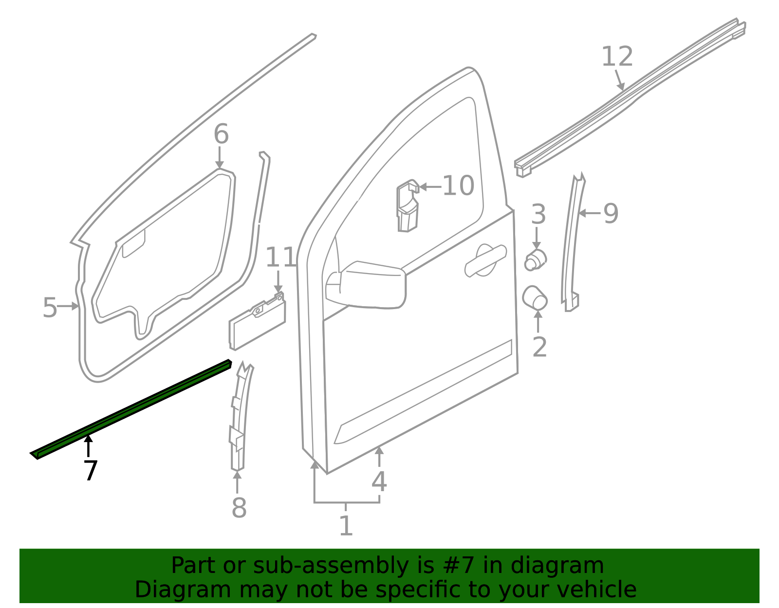 80839-9BU0A - Lower Seal Strip 2022-2026 Nissan Frontier | Official ...