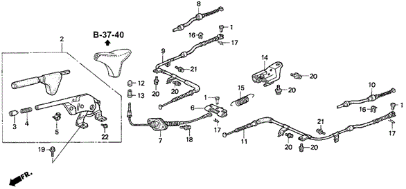 Parking Brake for 1995 Honda Civic del Sol #0