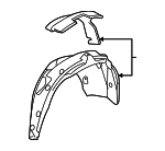 15231777 - : Wheelhouse Liner - Driver's Side (LH) for Chevrolet: Equinox | Pontiac: Torrent Image