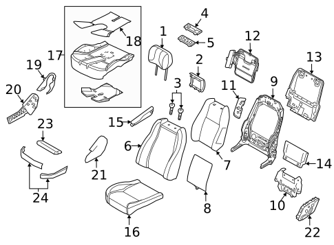 Passenger Seat Components for 2022 Land Rover Range Rover #4