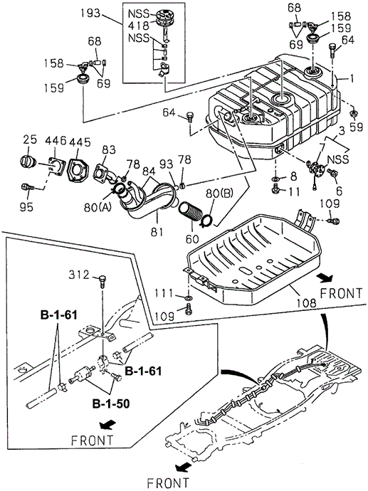 Fuel Tank - Pipe for 1997 Acura SLX #0