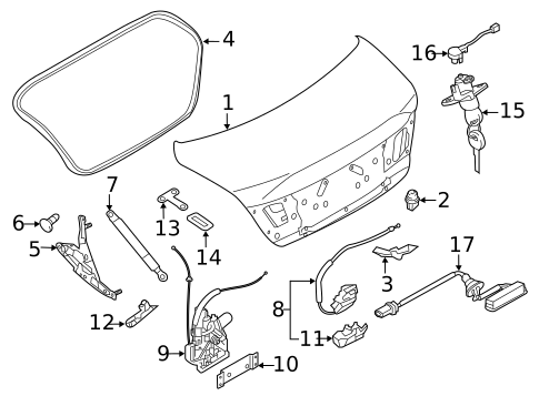 Trunk for 2011 INFINITI M56 #0