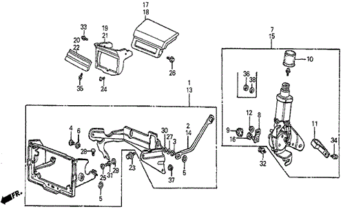 Headlight Retract Unit for 1986 Honda Prelude #0