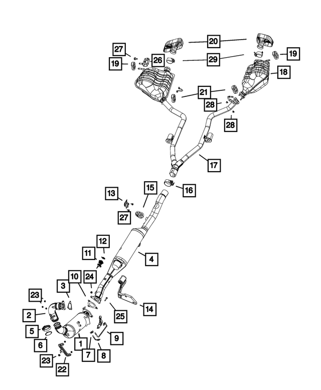 68519043AA - Unclassified: Catalytic Converter for Jeep: Grand Cherokee Image