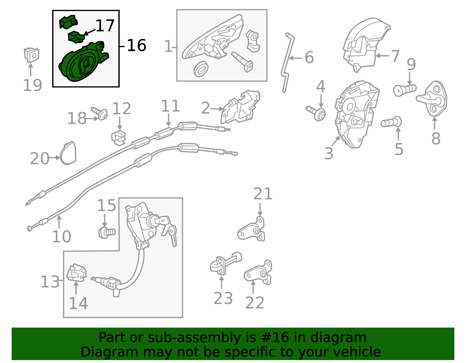 72120-SZT-003ZB - Handle, Inside 2012-2016 Honda CR-Z | Honda Acura ...