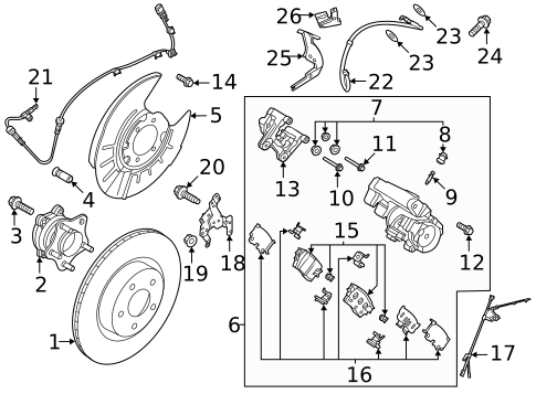 Rear Brakes for 2023 Nissan ARIYA #1