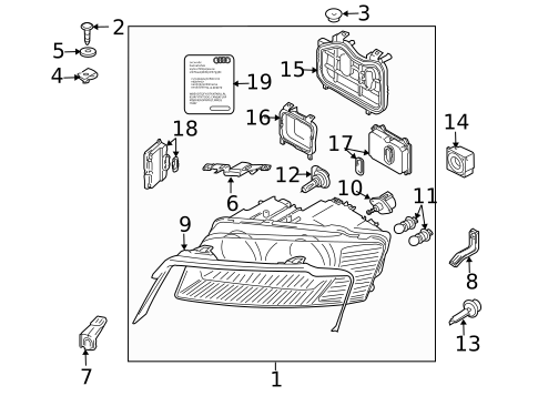 Bulbs - Chassis for 2006 Audi A8 Quattro #0